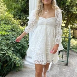 Indie Collection 3D Yellow Daisy Babydoll Dress