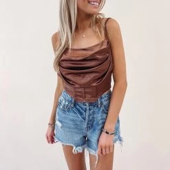 Indie Collection Tops Vivian Silk Corset Top