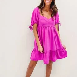 Indie Collection New Arrivals Janie Dress - Hot Pink