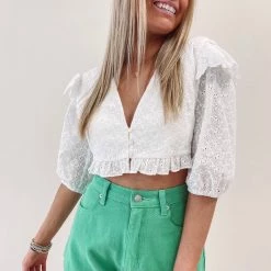 Indie Collection Chloe Eyelet Top