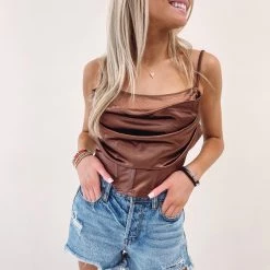 Indie Collection Tops Vivian Silk Corset Top