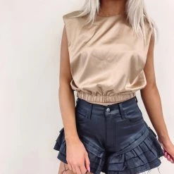 Indie Collection Mae Ruffle Shorts - Black