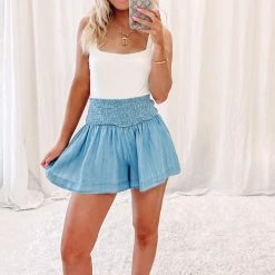 Indie Collection USA Collection Adair Shorts - Denim Color