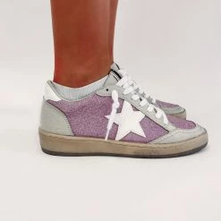 Indie Collection Pink Glitter Baller Sneakers New Arrivals