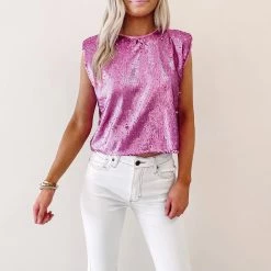 Indie Collection Jessica Sequin Top Tops