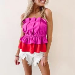 Indie Collection Vacay Collection Alyssa Ruffle Top