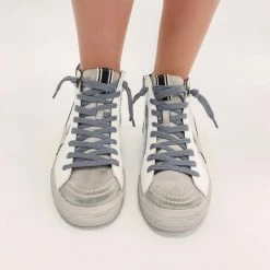 Indie Collection Black Glitter High Top Sneakers New Arrivals