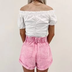 Indie Collection Pink High Waisted Shorts