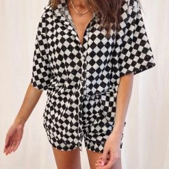 Indie Collection Checkered Top New Arrivals