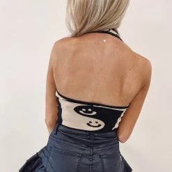 Indie Collection Smiley Crop Top