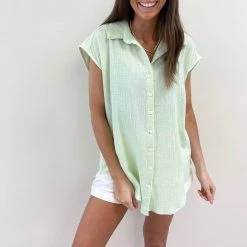Indie Collection Vacay Collection Lime Shirt Cover Up