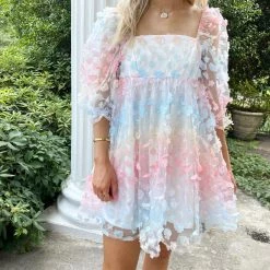 Indie Collection 3D Floral Babydoll Dress New Arrivals