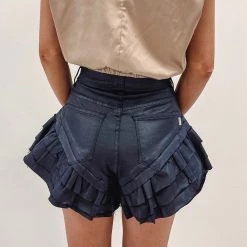 Indie Collection Mae Ruffle Shorts - Black