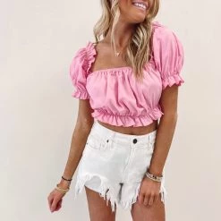 Indie Collection Sasha Pink Crop Top