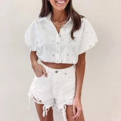 Indie Collection Rhinestone Bubble Top - Queen Of Sparkles USA Collection