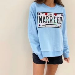 Indie Collection Just Married Pullover - Queen Of Sparkles