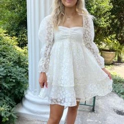 Indie Collection 3D Yellow Daisy Babydoll Dress