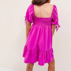 Indie Collection New Arrivals Janie Dress - Hot Pink