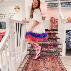 Indie Collection Feather Bottom Button Dress - Queen Of Sparkles