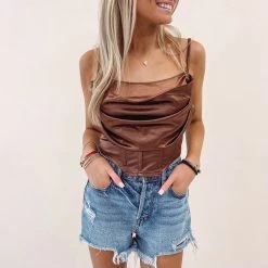 Indie Collection Tops Vivian Silk Corset Top