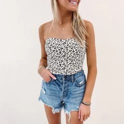 Indie Collection Leopard Tube Top