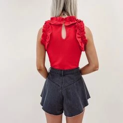 Indie Collection Melinda Bodysuit - Red USA Collection