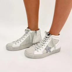 Indie Collection White/Silver High Top Sneakers New Arrivals