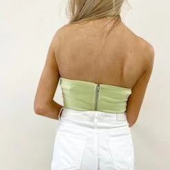Indie Collection New Arrivals Lime Corset Top