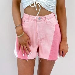 Indie Collection Two Toned Pink Shorts New Arrivals