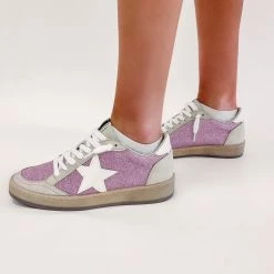 Indie Collection Pink Glitter Baller Sneakers New Arrivals