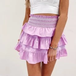 Indie Collection Natasha Ruffle Skirt - Lilac