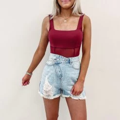 Indie Collection Asymmetric Distressed Shorts