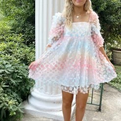 Indie Collection 3D Floral Babydoll Dress New Arrivals