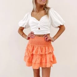 Indie Collection New Arrivals Santorini Smocked Skirt