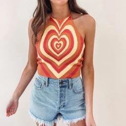 Indie Collection Hearts Crop Top