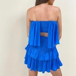 Indie Collection Vacay Collection Kendra Smocked Dress - Blue