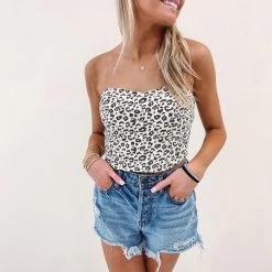 Indie Collection Leopard Tube Top