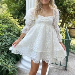 Indie Collection 3D Yellow Daisy Babydoll Dress