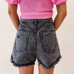 Indie Collection Kaleigh Black Denim Shorts New Arrivals
