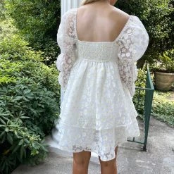 Indie Collection 3D Yellow Daisy Babydoll Dress