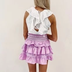 Indie Collection Natasha Ruffle Skirt - Lilac