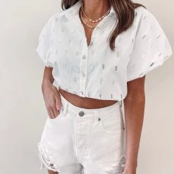 Indie Collection Rhinestone Bubble Top - Queen Of Sparkles USA Collection