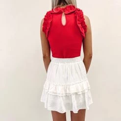 Indie Collection Melinda Bodysuit - Red USA Collection