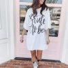 Indie Collection New Arrivals Bride To Be Sequin Dress - White
