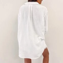 Indie Collection Linen Cover Up Shirt