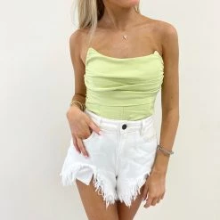 Indie Collection New Arrivals Lime Corset Top