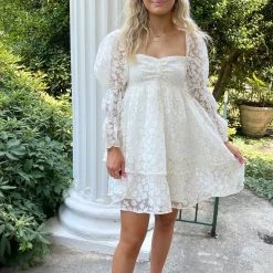 Indie Collection 3D Yellow Daisy Babydoll Dress