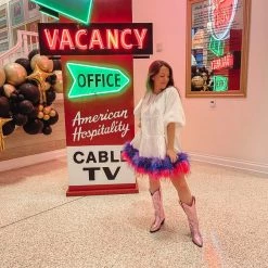 Indie Collection Feather Bottom Button Dress - Queen Of Sparkles