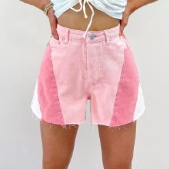 Indie Collection Two Toned Pink Shorts New Arrivals
