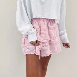 Indie Collection Milan Ruffle Skirt - Pink